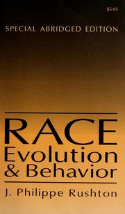 Cover of: Race, evolution, & behavior