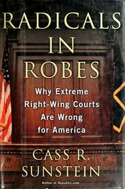 Cover of: Radicals in robes by Cass R. Sunstein