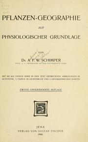 Cover of: Pflanzen-geographie auf physiologischer Grundlage