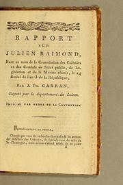 Cover of: Rapport sur Julien Raimond by Jean-Philippe Garran de Coulon