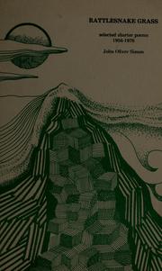 Cover of: Rattlesnake grass: selected shorter poems, 1956-1976