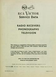 Cover of: RCA Victor service data; radio receivers, phonographs, television. by Radio Corporation of America. RCA Victor Division.