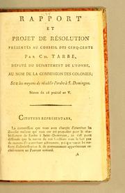 Cover of: Rapport et projet de résolution présentés au Conseil des cinq-cents