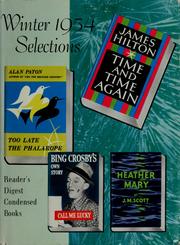 Cover of: Reader's Digest Condensed Books--Winter 1954 Selections--Volume Sixteen