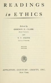 Cover of: Readings in ethics by Gordon Haddon Clark