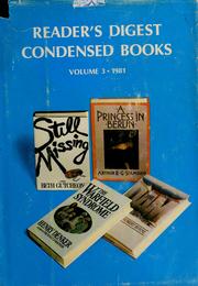 Cover of: Reader's Digest Condensed Books--Volume 3 1981