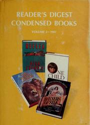 Cover of: Reader's Digest Condensed Books--Volume 2 1981
