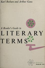 Cover of: A reader's guide to literary terms: a dictionary