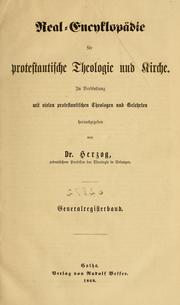 Cover of: Real-Encyklopädie für protestantische Theologie und Kirche by Johann Jakob Herzog