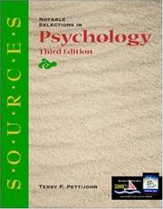 Cover of: Sources by Terry F. Pettijohn, Terry Pettijohn, Terry F. Pettijohn, Terry Pettijohn