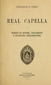 Cover of: Real capella by Universidade de Coimbra