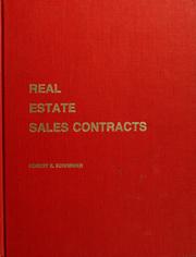 Cover of: Real estate sales contracts