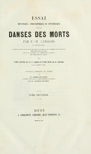 Cover of: Essai historique, philosophique et pittoresque sur les danses des morts: suivi d'une lettre de M. C. Leber et d'une note de M. Depping sur le méme sujet