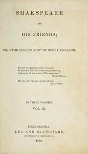 Cover of Shakspeare and his friends