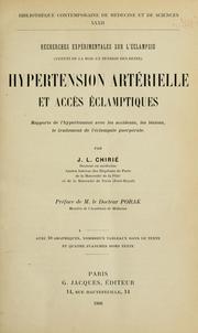 Cover of: Recherches expérimentales sur l'eclampsie: (effets de la mise en tension des reins)