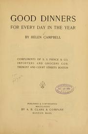 Cover of: Good dinners for every day in the year by Helen Stuart Campbell