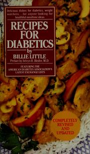 Cover of: Recipes for diabetics
