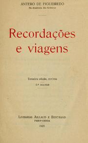 Cover of: Recordações e viagens