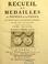 Cover of: Recueil de médailles de peuples et de villes qui n'ont point encore été publiées ou qui sont peu connues