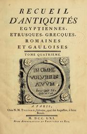 Cover of: Recueil d'antiquités égyptiennes, étrusques, greques et romaines