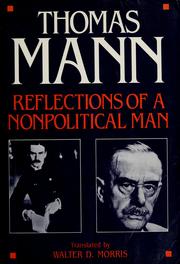 Reflections of a nonpolitical man by Thomas Mann