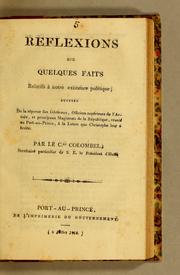 Cover of: Reflexions sur quelques faits relatifs à notre existence politique