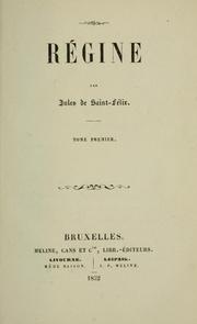Cover of: Régine by Jules de Saint-Félix