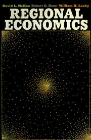 Cover of: Regional economics by edited by David L. McKee, Robert D. Dean, and William H. Leahy.