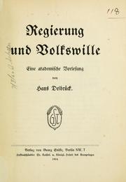 Cover of: Regierung und volkswille by Hans Delbrück