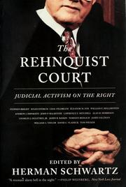 Cover of: The Rehnquist court by edited by Herman Schwartz.