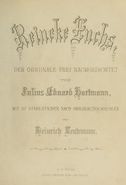 Cover of: Reineke Fuchs by Julius Eduard Hartmann