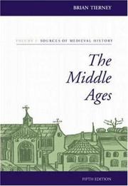 Cover of: The Middle Ages, Volume I, Sources of  Medieval History | Tierney, Brian.