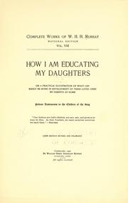 Cover of: How I am educating my daughters