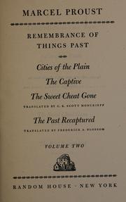 Cover of: Remembrance of things past. by Marcel Proust