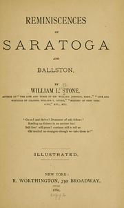 Cover of: Reminiscences of Saratoga and Ballston. by William L. Stone