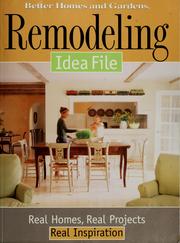 Cover of: Remodeling idea file.