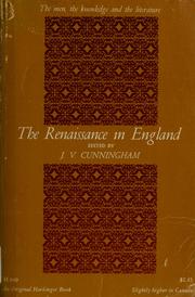 Cover of: The Renaissance in England by J. V. Cunningham