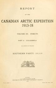 Cover of: Report of the Canadian Arctic Expedition. 1913-1918 by Canadian Arctic Expedition (1913-1918), Canadian Arctic Expedition (1913-1918)