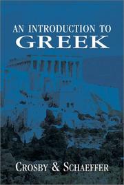 Cover of: An introduction to Greek by H. Lamar Crosby