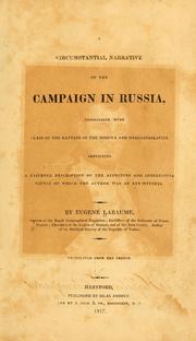 Cover of: A circumstantial narrative of the campaign in Russia