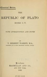 Cover of: The Republic of Plato