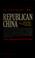 Cover of: Republican China