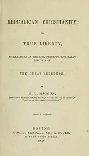 Cover of: Republican Christianity by Elias Lyman Magoon