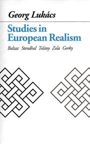 Cover of: Studies in European realism by György Lukács