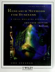 Cover of: Research methods for business: a skill-building approach