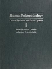 Cover of: Human paleopathology: current syntheses and future options