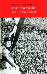 Cover of: The Doctrine of Fascism by Benito Mussolini