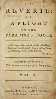 Cover of: The reverie, or A flight to the paradise of fools