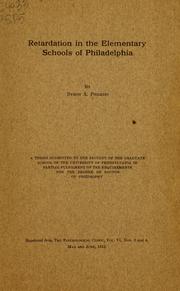 Cover of: Retardation in the elementary schools of Philadelphia by Phillips, Byron Armbruster i.e. George Byron Armbruster.