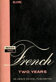 Cover of: Review text in French two years by Eli Blume